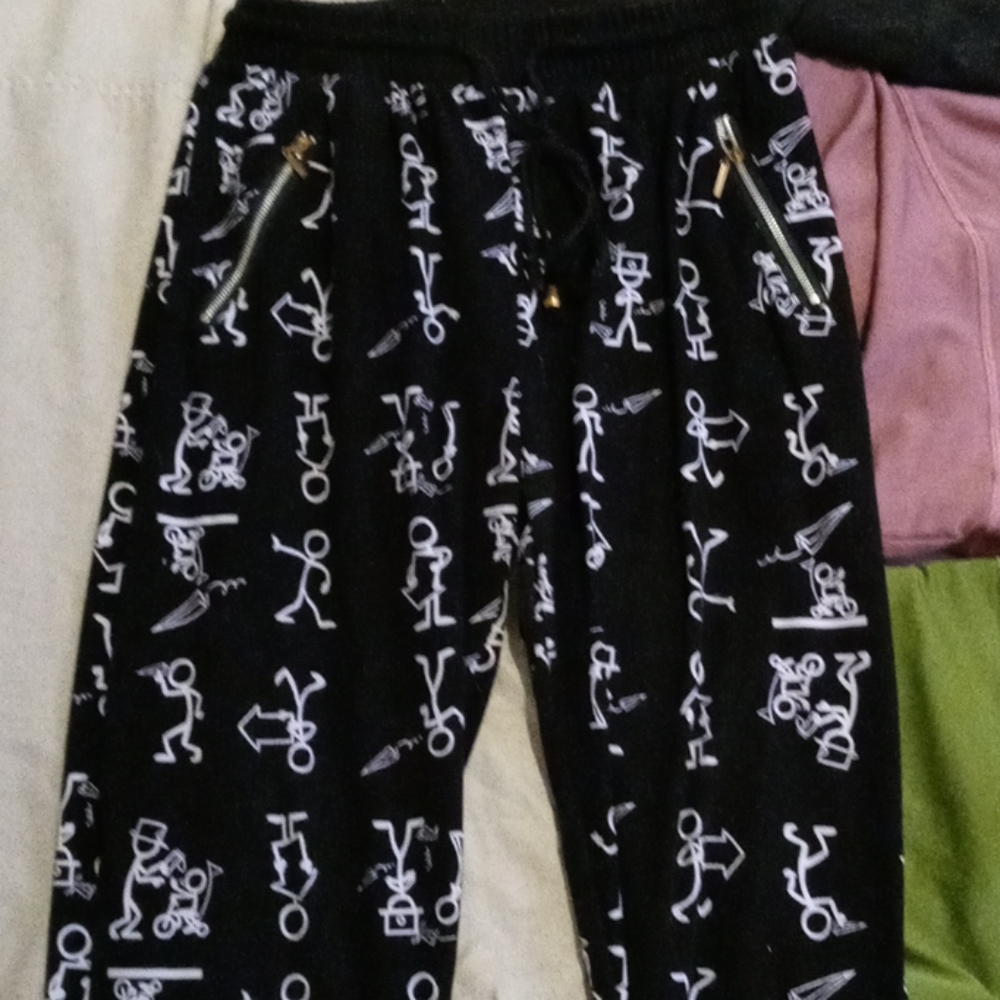 Stick figure style pants